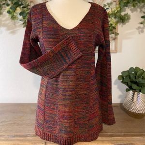 Papillon V-Neck Knit Pullover